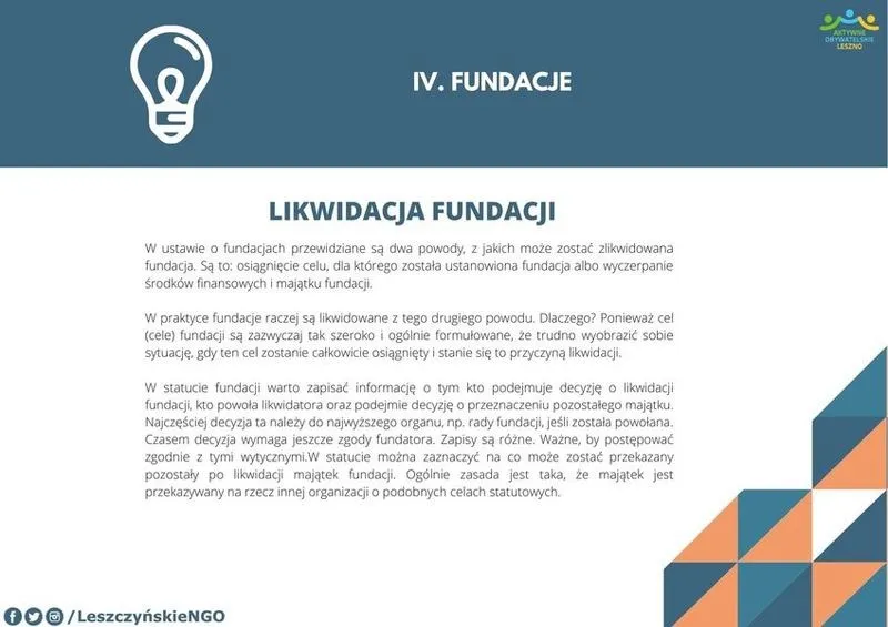Co zrobić z majątkiem przy likwidacji fundacji?