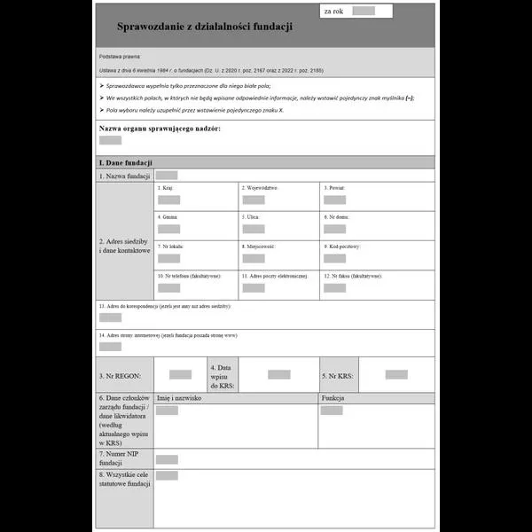 Fundacje i sprawozdania finansowe