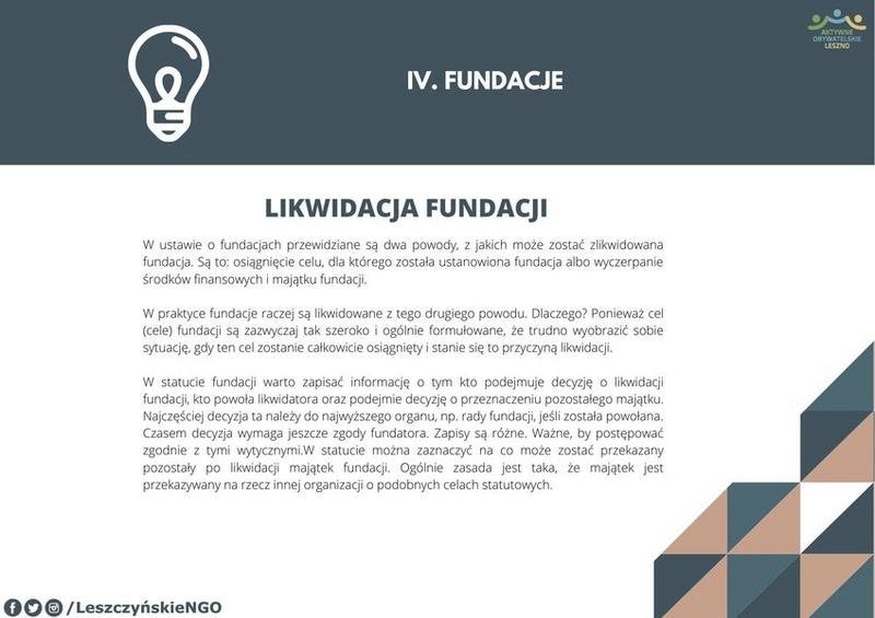 Likwidacja fundacji