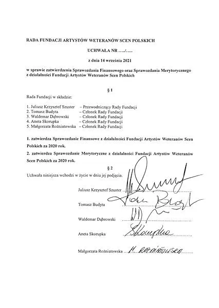 Obowiązki fundacji