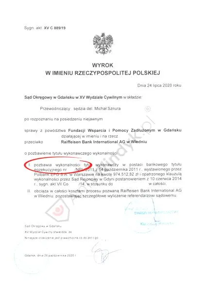 Postępowania sądowe