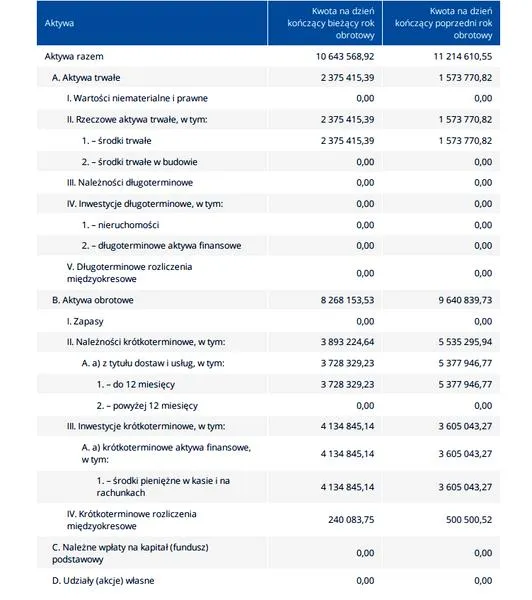 Sprawozdanie finansowe fundacji